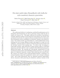 Few-shot multi-token DreamBooth with LoRa for style-consistent character generation