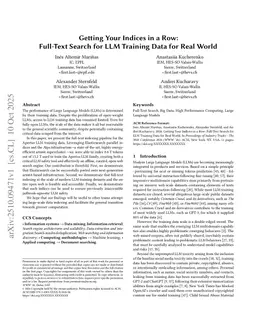 Getting Your Indices in a Row: Full-Text Search for LLM Training Data for Real World