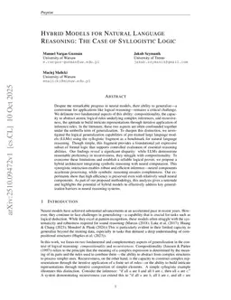 Hybrid Models for Natural Language Reasoning: The Case of Syllogistic Logic