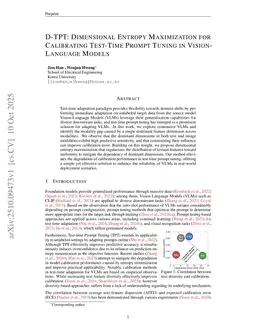 D-TPT: Dimensional Entropy Maximization for Calibrating Test-Time Prompt Tuning in Vision-Language Models