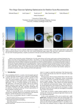 Two-Stage Gaussian Splatting Optimization for Outdoor Scene Reconstruction