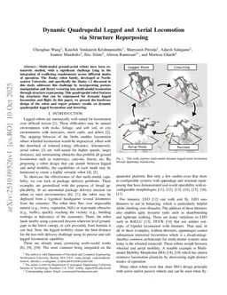 Dynamic Quadrupedal Legged and Aerial Locomotion via Structure Repurposing