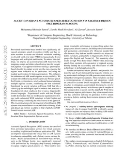 Accent-Invariant Automatic Speech Recognition via Saliency-Driven Spectrogram Masking
