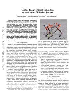Guiding Energy-Efficient Locomotion through Impact Mitigation Rewards
