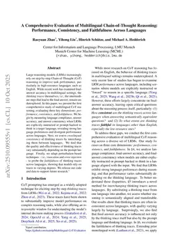 A Comprehensive Evaluation of Multilingual Chain-of-Thought Reasoning: Performance, Consistency, and Faithfulness Across Languages