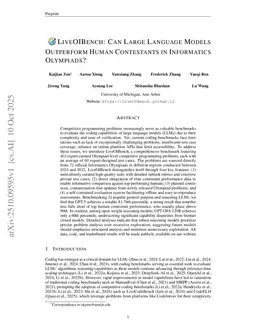 LiveOIBench: Can Large Language Models Outperform Human Contestants in Informatics Olympiads?