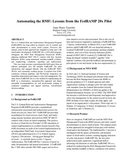 Automating the RMF: Lessons from the FedRAMP 20x Pilot