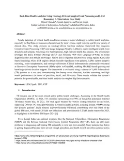 Real-Time Health Analytics Using Ontology-Driven Complex Event Processing and LLM Reasoning: A Tuberculosis Case Study