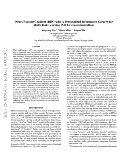 Direct Routing Gradient (DRGrad): A Personalized Information Surgery for Multi-Task Learning (MTL) Recommendations