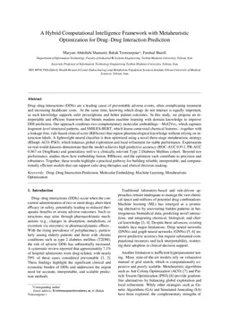 A Hybrid Computational Intelligence Framework with Metaheuristic Optimization for Drug-Drug Interaction Prediction