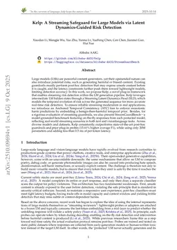 Kelp: A Streaming Safeguard for Large Models via Latent Dynamics-Guided Risk Detection