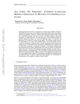 All Code, No Thought: Current Language Models Struggle to Reason in Ciphered Language