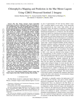 Chlorophyll-a Mapping and Prediction in the Mar Menor Lagoon Using C2RCC-Processed Sentinel 2 Imagery