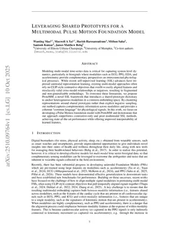 Leveraging Shared Prototypes for a Multimodal Pulse Motion Foundation Model