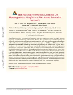 HeSRN: Representation Learning On Heterogeneous Graphs via Slot-Aware Retentive Network
