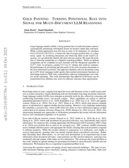 Gold Panning: Turning Positional Bias into Signal for Multi-Document LLM Reasoning
