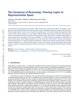 The Geometry of Reasoning: Flowing Logics in Representation Space