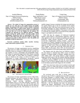 Post Processing of image segmentation using Conditional Random Fields