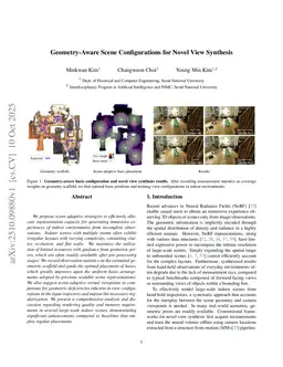 Geometry-Aware Scene Configurations for Novel View Synthesis