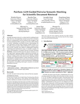 PairSem: LLM-Guided Pairwise Semantic Matching for Scientific Document Retrieval