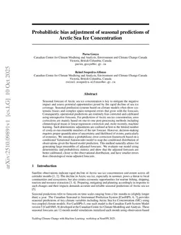 Probabilistic bias adjustment of seasonal predictions of Arctic Sea Ice Concentration