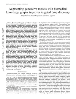 Augmenting generative models with biomedical knowledge graphs improves targeted drug discovery