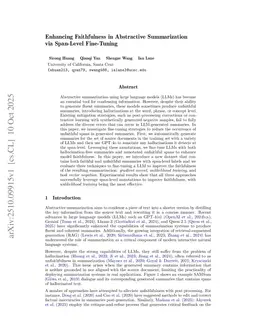 Enhancing Faithfulness in Abstractive Summarization via Span-Level Fine-Tuning