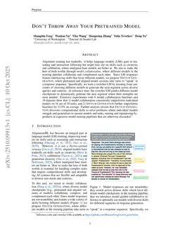 Don't Throw Away Your Pretrained Model