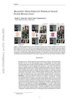 HeadsUp! High-Fidelity Portrait Image Super-Resolution