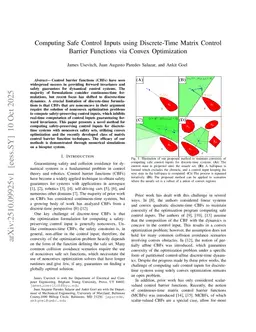 Computing Safe Control Inputs using Discrete-Time Matrix Control Barrier Functions via Convex Optimization