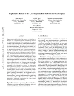Explainable Human-in-the-Loop Segmentation via Critic Feedback Signals