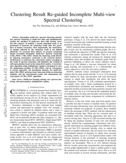 Clustering Result Re-guided Incomplete Multi-view Spectral Clustering