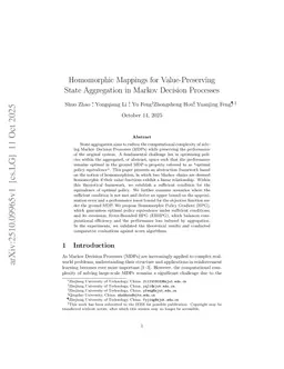 Homomorphic Mappings for Value-Preserving State Aggregation in Markov Decision Processes