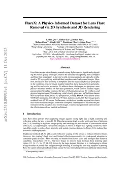 FlareX: A Physics-Informed Dataset for Lens Flare Removal via 2D Synthesis and 3D Rendering