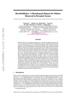 BurstDeflicker: A Benchmark Dataset for Flicker Removal in Dynamic Scenes