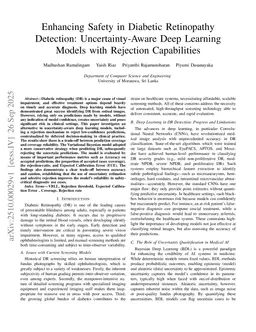 Enhancing Safety in Diabetic Retinopathy Detection: Uncertainty-Aware Deep Learning Models with Rejection Capabilities