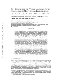 On Robustness of Vision-Language-Action Model against Multi-Modal Perturbations