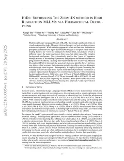 HiDe: Rethinking The Zoom-IN method in High Resolution MLLMs via Hierarchical Decoupling