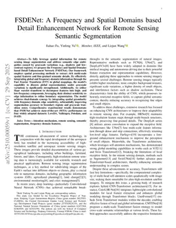 FSDENet: A Frequency and Spatial Domains based Detail Enhancement Network for Remote Sensing Semantic Segmentation