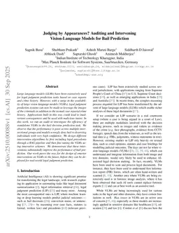 Judging by Appearances? Auditing and Intervening Vision-Language Models for Bail Prediction