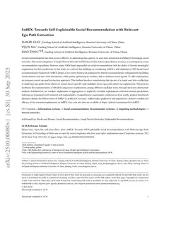 SoREX: Towards Self-Explainable Social Recommendation with Relevant Ego-Path Extraction