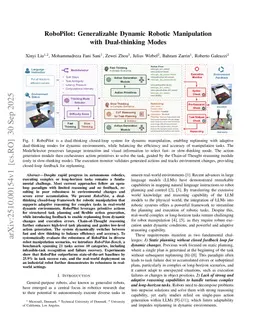 RoboPilot: Generalizable Dynamic Robotic Manipulation with Dual-thinking Modes