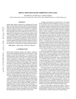 DiffAU: Diffusion-Based Ambisonics Upscaling