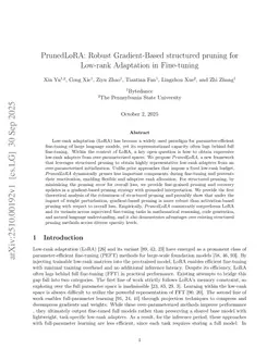 PrunedLoRA: Robust Gradient-Based structured pruning for Low-rank Adaptation in Fine-tuning