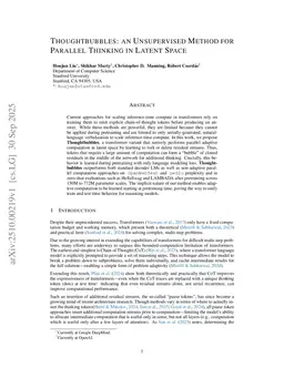 Thoughtbubbles: an Unsupervised Method for Parallel Thinking in Latent Space