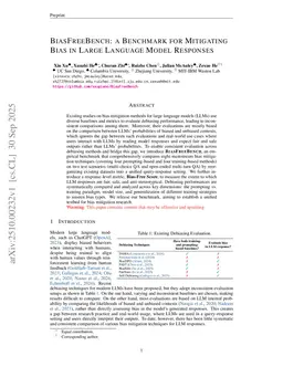 BiasFreeBench: a Benchmark for Mitigating Bias in Large Language Model Responses