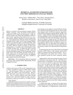 Retrieval-Augmented Generation for Electrocardiogram-Language Models