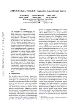 o-MEGA: Optimized Methods for Explanation Generation and Analysis