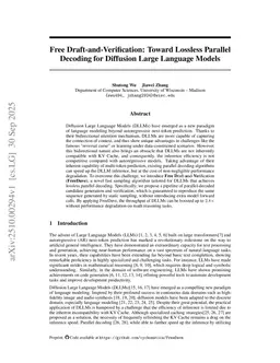 Free Draft-and-Verification: Toward Lossless Parallel Decoding for Diffusion Large Language Models