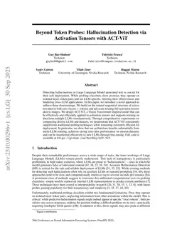 Beyond Token Probes: Hallucination Detection via Activation Tensors with ACT-ViT